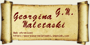Georgina Maletaški vizit kartica